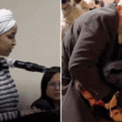 US politician sprayed with unknown substance at town hall