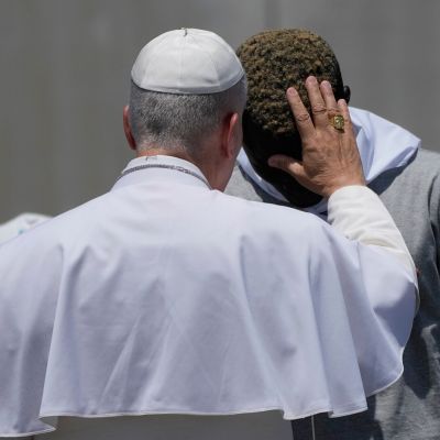 Pope criticises world’s indifference to migrants while visiting ‘dock of shame’