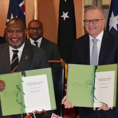 ‘Our nearest neighbour is our newest ally’: Albanese, Marape sign new defence treaty