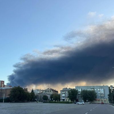 Kremenchuk Covered in Smoke After Russian Missile and Drone Attack, Power Knocked Out