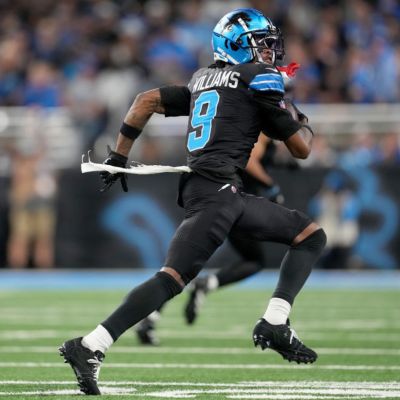 Lions’ Jameson Williams says celebratory dunk was homage to Calvin Johnson