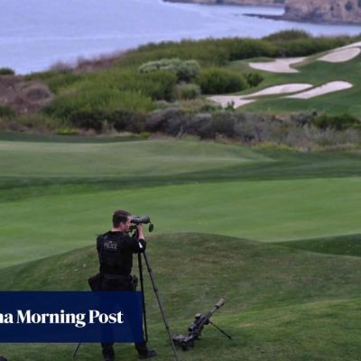 Man with gun in car arrested at Trump golf course before US president’s visit
