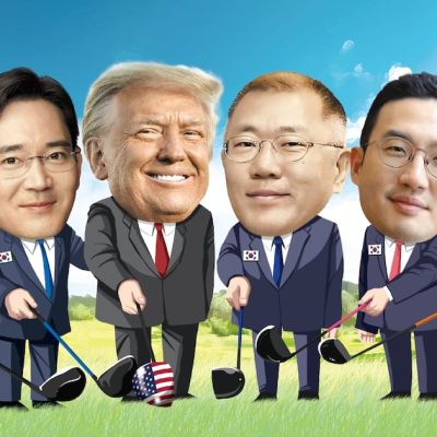 Korean Business Leaders Hold 7-Hour Golf Meeting with Trump