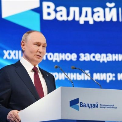 Putin declares end of Western dominance, warns Europe on militarization