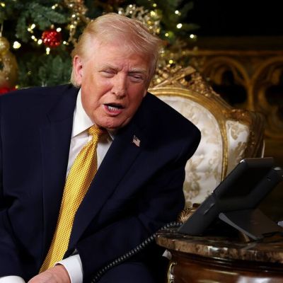 Trump tells children he won’t let ‘Bad Santa’ infiltrate country at Christmas