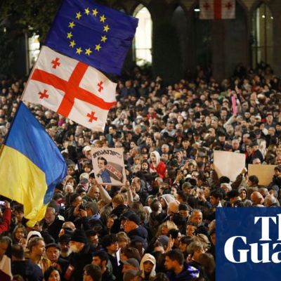 Thousands protest in Georgian capital after pro-Russian party wins parliamentary vote – video