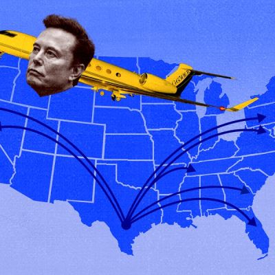 A year of Elon Musk’s private jet travels reveals his deepening political ties