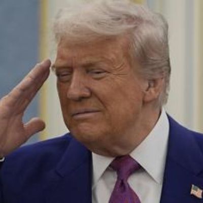 Trump meets Syria’s president before heading to Qatar on his Mideast tour