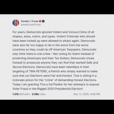 Trump Pretends To Pardon Tina Peters Because He’s So Stupid