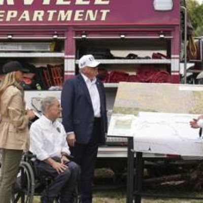 Trump tours Texas flood sites and defends officials amid mounting questions about response