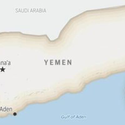 British military says ship ablaze after being struck off the coast of Yemen in the Gulf of Aden
