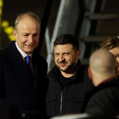 Ukrainian president arrives for first official visit to Ireland