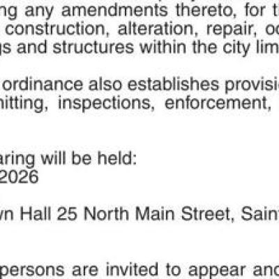 NOTICE OF PUBLIC HEARING PROPOSED
