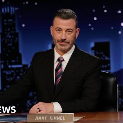 Jimmy Kimmel says he never intended to make light of Charlie Kirk killing in tearful return