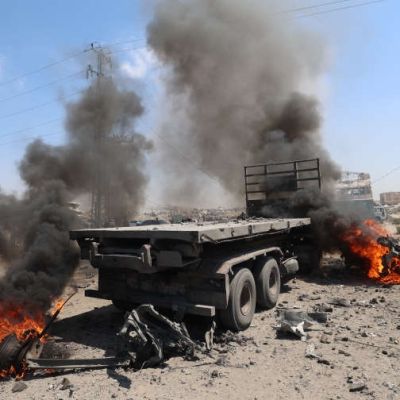 Israeli airstrikes in Gaza kill 2 people, injure 7