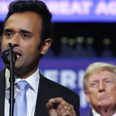 Trump Can’t Stop Defending Offensive Ramaswamy Ad