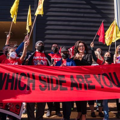 Column: How organized labor boosted California Democrats -- by not talking like Democrats