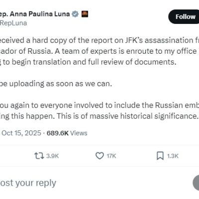 Russia has handed over official documents to the United States in the case of the assassination of the 35th American President John F. Kennedy