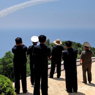 Kim Jong Un inspects missile tests aboard North Korean destroyer Kang Kon