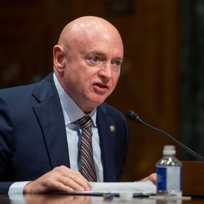 Mark Kelly, facing investigations for video, jokes with Jimmy Kimmel