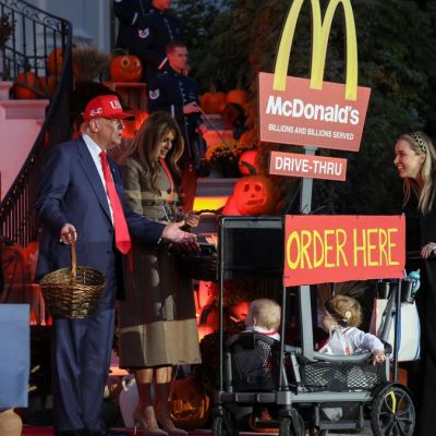 Trump greets trick-or-treaters, jokes about ballroom plans at White House Halloween