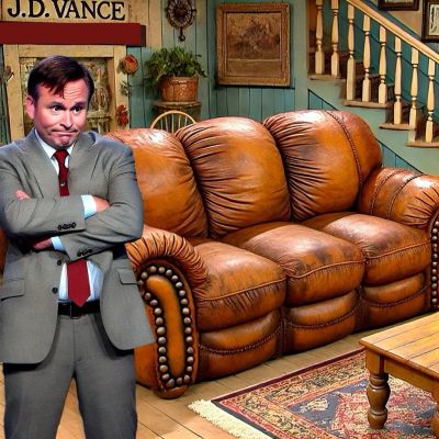 JD Vance Drops Out As VP After Learning Trump Isn’t Oversized, Rustic Burnt Sienna Love Seat