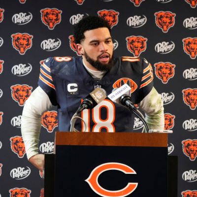 WATCH: Bears QB Caleb Williams gets emotional as he gives Ben Johnson a game ball