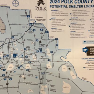 Free Polk County map includes info on 47 storm shelters, emergency telephone numbers