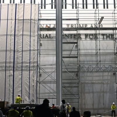 Trump’s name removed from Kennedy Center in predawn operation