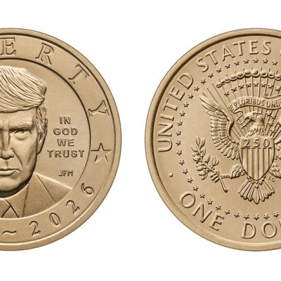 Trump $1 coins go on sale in collector rolls, bags from US Mint