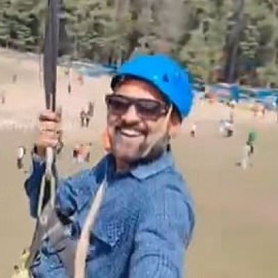 Insane moment tourist obliviously ziplines above fatal terror attack