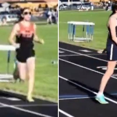 Girl's act of disappointment after she lost race to trans rival