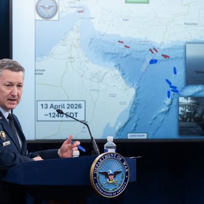 Caine warns US ‘will use force’ against vessels seeking to run blockade of Iran; 13 ships ‘have made wise choice of turning around’