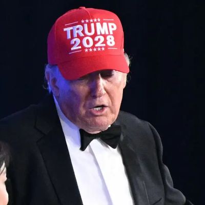 Watch: Trump makes jokes about serving another term at press gala rerun
