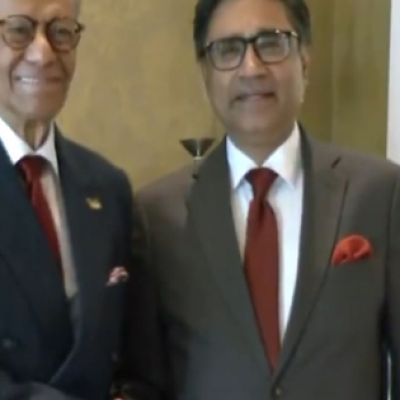 Varanasi: Mauritius PM Navinchandra Ramgoolam meets Foreign Secretary Vikram Misri