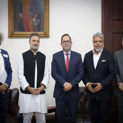 Rahul Gandhi meets Colombian Senate President Lidios Garcia