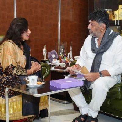 India News | Biocon Chief Kiran Mazumdar-Shaw Meets Karnataka Deputy CM DK Shivakumar | LatestLY