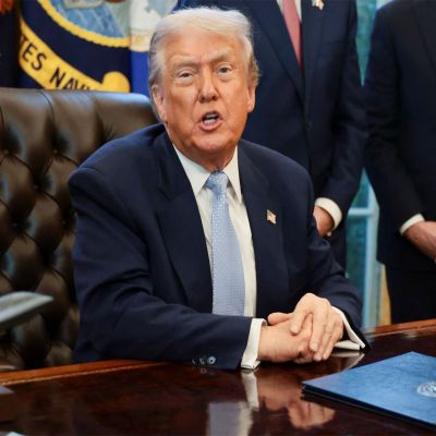 “I blew my stack”: Trump says he got hoarse voice from shouting over trade policy