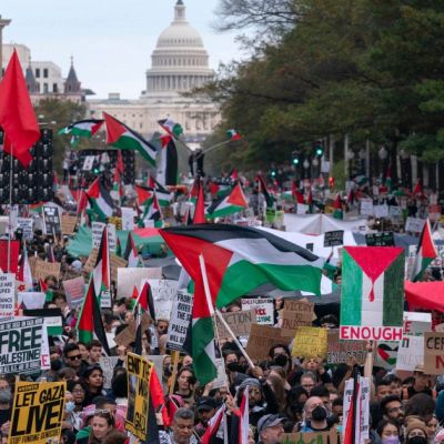 Tens of thousands marched in DC, calling for a ceasefire in Gaza