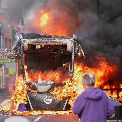 Anti-immigrant protests flare up across Belfast after brutal knife attack