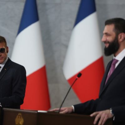 Macron addresses risk after bombs went off outside his Syrian hotel
