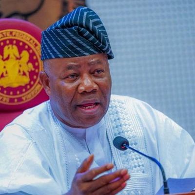 Akpabio swears in four new Senators after bye-election victories