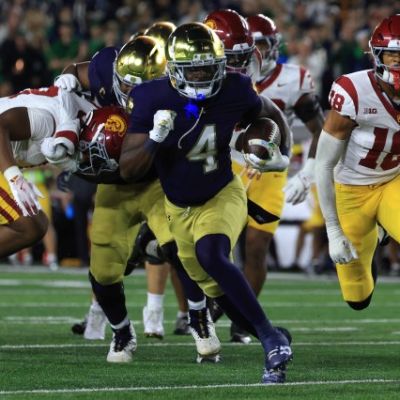 Jeremiyah Love’s career night lifts Notre Dame to 34-24 win over No. 20 USC in latest chapter of storied rivalry