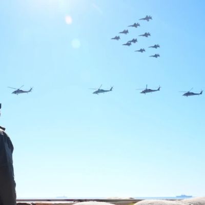 Artillery debris from USMC 250th anniversary celebration damages highway patrol vehicle