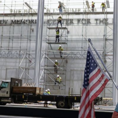 Workers remove Trump’s name from the Kennedy Center after judge’s ruling