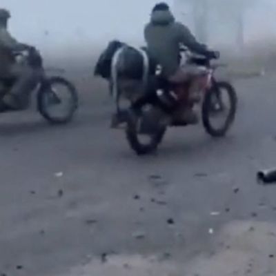 Russian forces roll ‘Mad Max’-style into battered Ukrainian city of Pokrovsk, video shows
