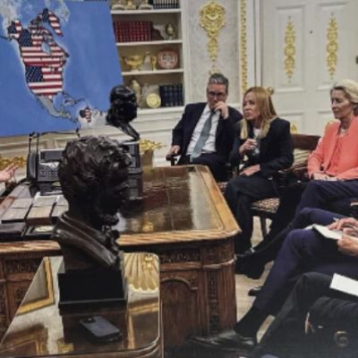 Trump shares an AI map claiming Greenland, Canada and Venezuela as US territories