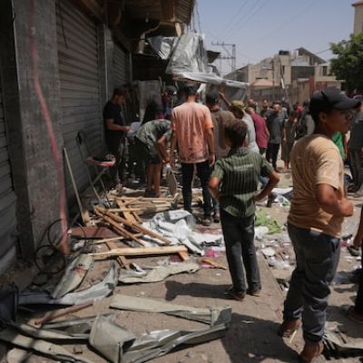 Israeli air strike kills head of Hamas-led police force, medic and police officer