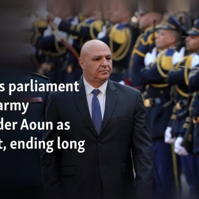 Lebanon’s parliament chooses army commander Aoun as president, ending long deadlock