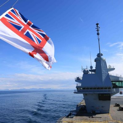 ‘Unprofessional’ Russia aircraft flies close to HMS Prince of Wales dropping objects